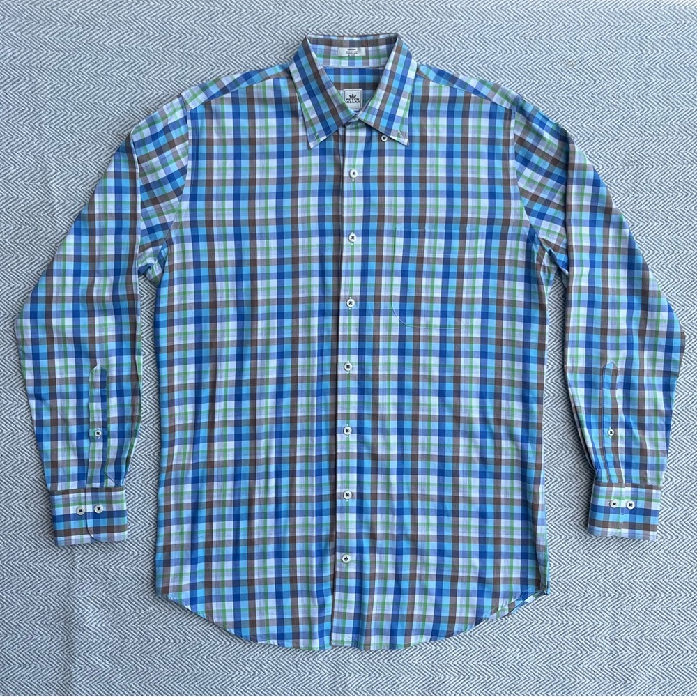 Peter Millar Checkered Button Down Long Sleeve Sh… - image 7